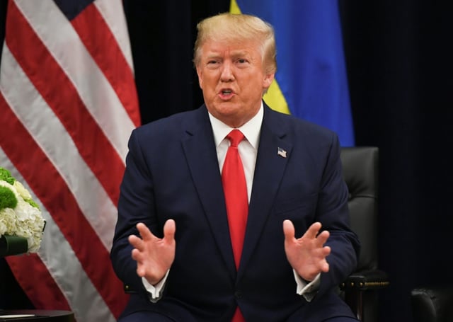Le président américain Donald Trump à l'ONU, à New York, le 25 septembre 2019