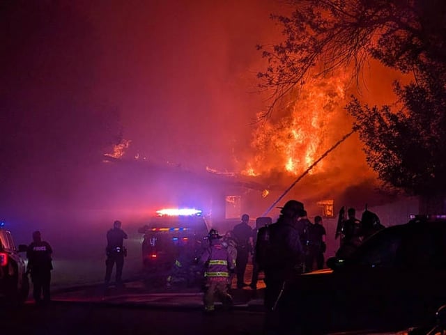 The San Antonio Fire Department and San Antonio police are responding a fire in the 3700 block of Chartwell Drive on Sept. 22, 2025.