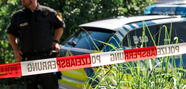 Die Polizei sperrte den Tatort in Mellrichstadt ab