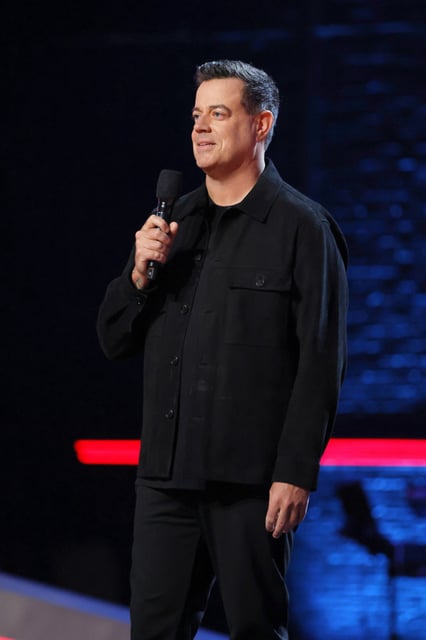 Carson Daly during "The Voice" Season 28 blind auditions premiere.