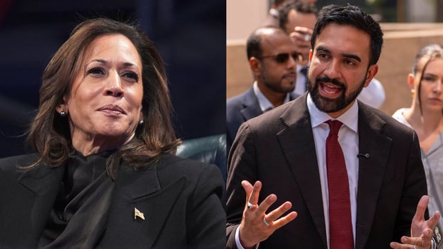 Kamala Harris and Zohran Mamdani 