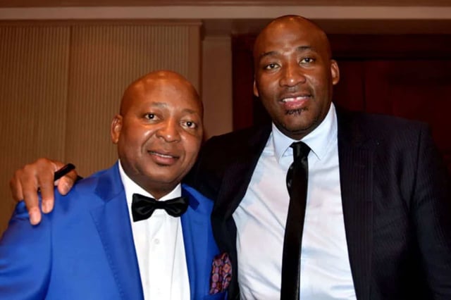 Kenny Kunene, left, and Gayton McKenzie at the launch of McKenzie’s book Trapped in Sandton last year. Picture: Tracy Lee Stark