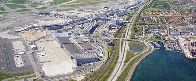Une vue aérienne de l’aéroport de Copenhague (Danemark).