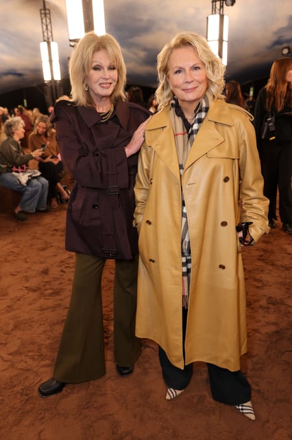 Joanna Lumley and Jennifer Saunders of "Ab Fab" fame. Saunders told CNN, "I love a bit of Burb," before the show began.