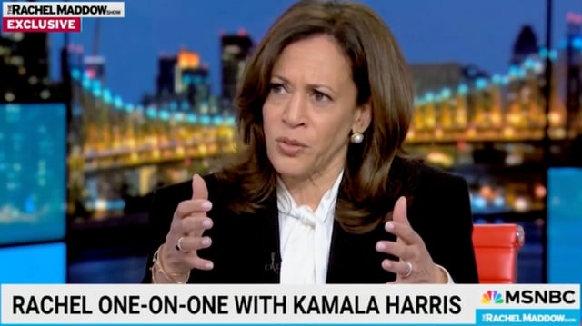 Kamala Harris on MSNBC on September 22.