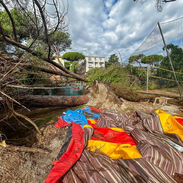 Unwetter an italienischer Adriaküste