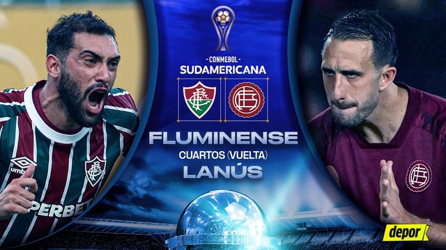 Lanús vs. Fluminense por la vuelta de cuartos de final de Copa Sudamericana. (Diseño: Christian Marlow)