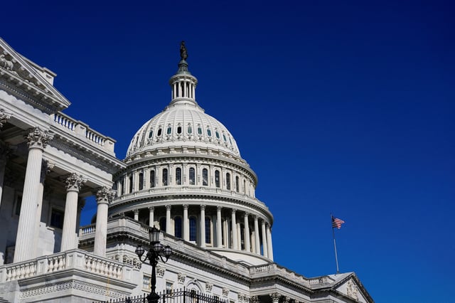 A view of the dome of the US Capitol building, Washington, DC, September 19, 2025.