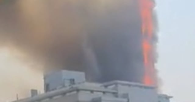 The fire broke out in the Al Barsha area of Dubai. Photo: Supplied