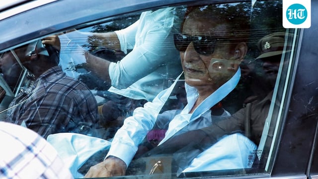 Samajwadi Party (SP) leader Azam Khan releases from Sitapur Jail after being granted bail, in Sitapur on Tuesday. (ANI Photo) 