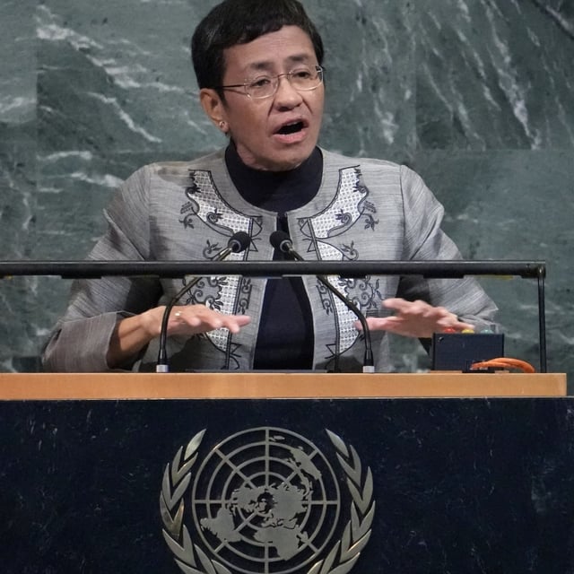 Maria Angelita Ressa, Nobel Peace Prize winner 2021, tells the United Nations why AI "red lines" are needed. 