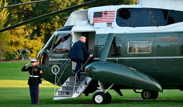 Estados Unidos acusa a hombre de apuntar con puntero láser al helicóptero de Donald Trump