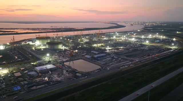Port Arthur LNG construction site; Source: Sempra Infrastructure via LinkedIn