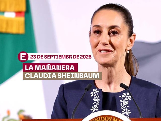 Sheinbaum encabeza su conferencia mañanera de este 23 de septiembre. Foto: Cuartoscuro