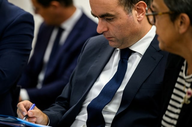 Sébastien Lecornu lors d'un déplacement à Mâcon le 13 septembre 2025