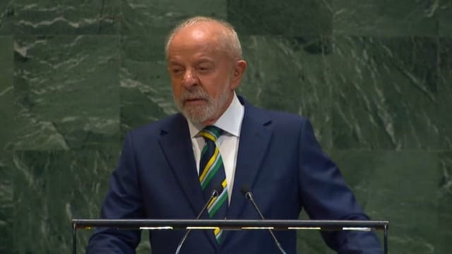 Lula da Silva en su discurso inaugural en la Asamblea General de Naciones Unidas. 