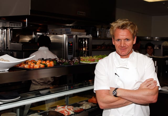 WEST HOLLYWOOD, CA – JUNE 04: Chef Gordon Ramsay poses in the kitchen at the celebration opening party of his new Los Angeles restaurant at The London West Hollywood June 4, 2008 in West Hollywood, California (Photo by Frazer Harrison/Getty Images)