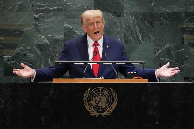 Donald Trump en el discurso ante la ONU.