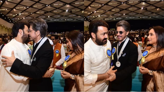 71st National Film Awards 2025: Shah Rukh Khan, Mohanlal Share Warm Hug, Rani Mukerji Captured With Legends In Viral Pic