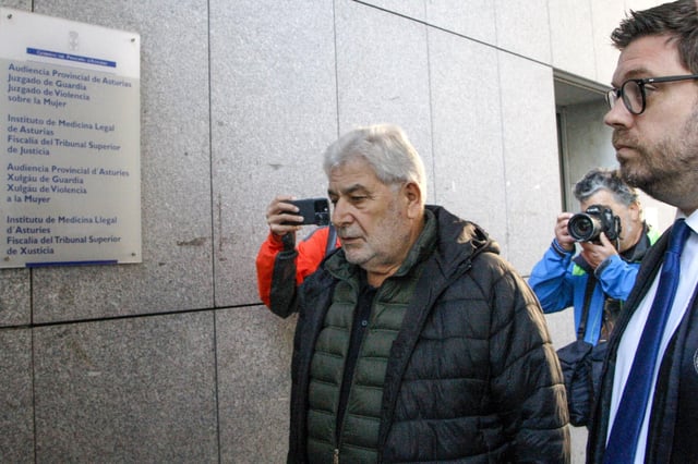 Laureano Oubiña, a su llegada este martes a la Audiencia Provincial de Oviedo.