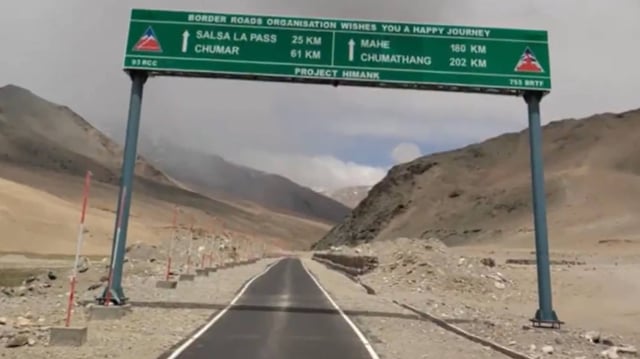 New 91-Km All-Weather Road Boosts India’s Military Might Along LAC in Eastern Ladakh | Image: X