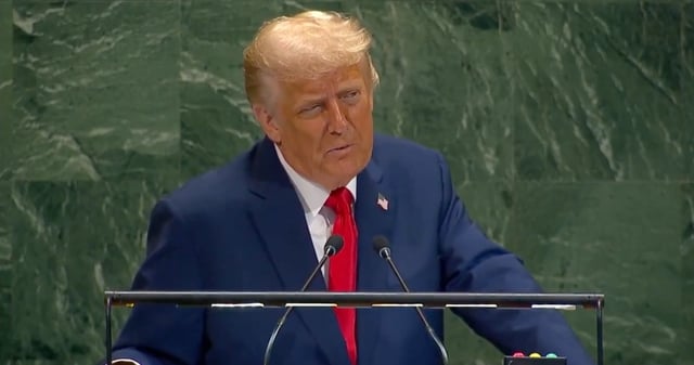 Trump dijo que reconocer un Estado palestino sería un premio para Hamás. Foto: Captura de pantalla