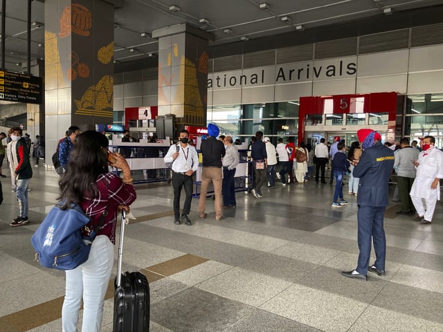 Indira Gandhi International Airport, in New Delhi, India, on Nov. 15, 2021.