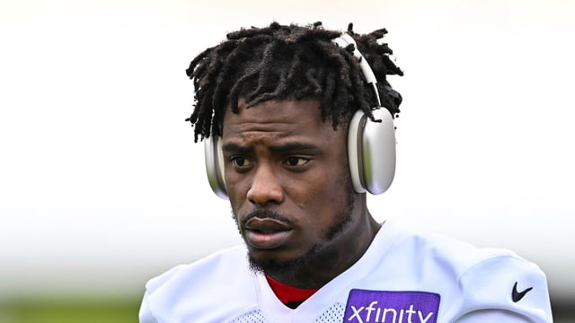 Former Houston Texans safety C.J. Gardner-Johnson arrives for practice at the team's NFL football training camp, Friday, July 25.