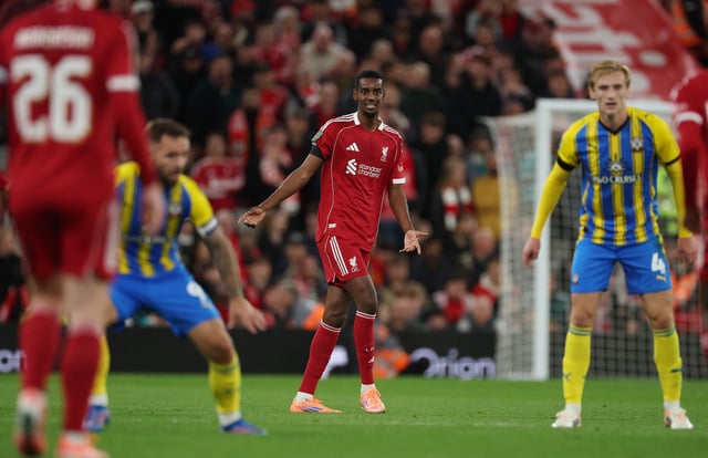 Soccer Football - Carabao Cup - Third Round - Liverpool v Southampton - Anfield, Liverpool, Britain - September 23, 2025 Liverpool's Alexander Isak REUTERS/Phil Noble