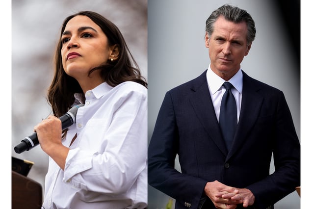 New York Rep. Alexandria Ocasio-Cortez has joined Gov. Gavin Newsom’s attempt to redistrict California’s congressional maps.