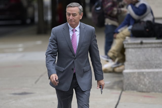 FILE - Former Tennessee House Speaker Glen Casada arrives at the federal courthouse Friday, May 9, 2025, in Nashville, Tenn. (AP Photo/George Walker IV, File)
