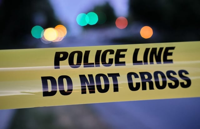 Police yellow line. (File)