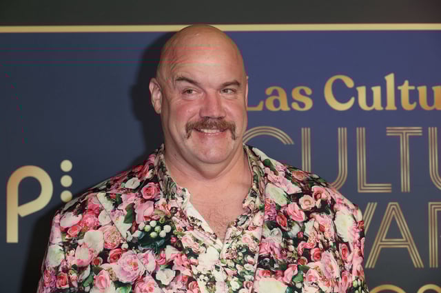 Guy Branum at the Las Culturistas Culture Awards held at the Orpheum on July 17, 2025, in Los Angeles. Branum said he was elbowed and insulted by a fellow passenger during a recent Delta Air Lines flight this month — an encounter he described as humiliating and all too common for travelers of size.
