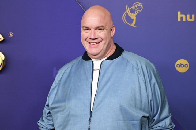 Comedian Guy Branum at the 76th Primetime Emmy Awards held at Peacock Theater on Sept. 15, 2024, in Los Angeles. Branum said he was elbowed and insulted by a fellow passenger during a recent Delta Air Lines flight this month — an encounter he described as humiliating and all too common for travelers of size.