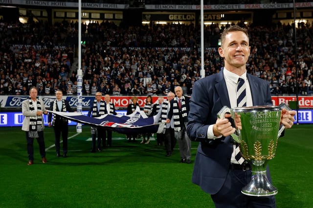 Joel Selwood will present the premiership cup if the Cats win on Saturday.