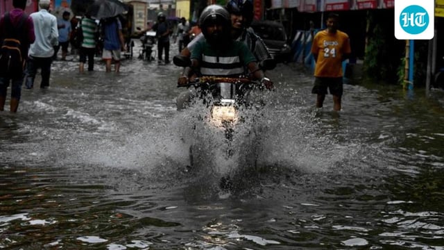 Some parts of Kolkata received more than 300mm rain in just six hours. (AFP photo)