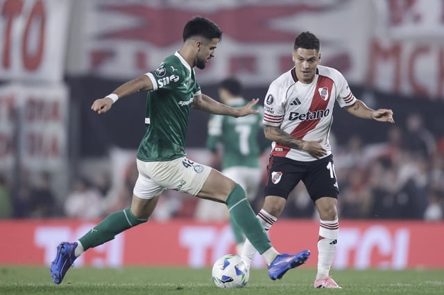 River Plate y Palmeiras se enfrentarán por la vuelta de cuartos de final de la Copa Libertadores 2025. (Foto: EFE)