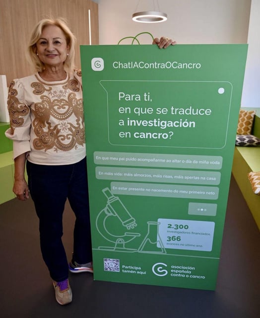 Ana García, presidenta de la AECC en Pontevedra.