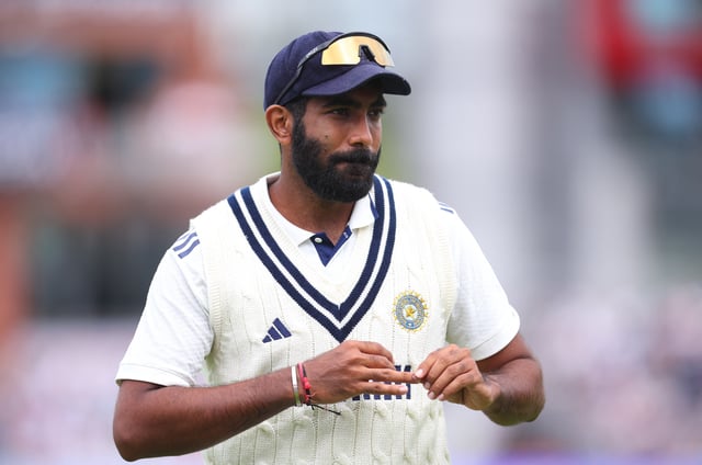 Cricket - International Test Match Series - Fourth Test - England v India - Old Trafford Cricket Ground, Manchester, Britain - July 26, 2025 India's Jasprit Bumrah looks on Action Images via Reuters/Ed Sykes/File Photo