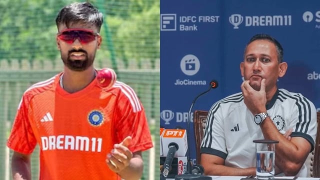 Manav Suthar, Ajit Agarkar | Image: Instagram/ANI