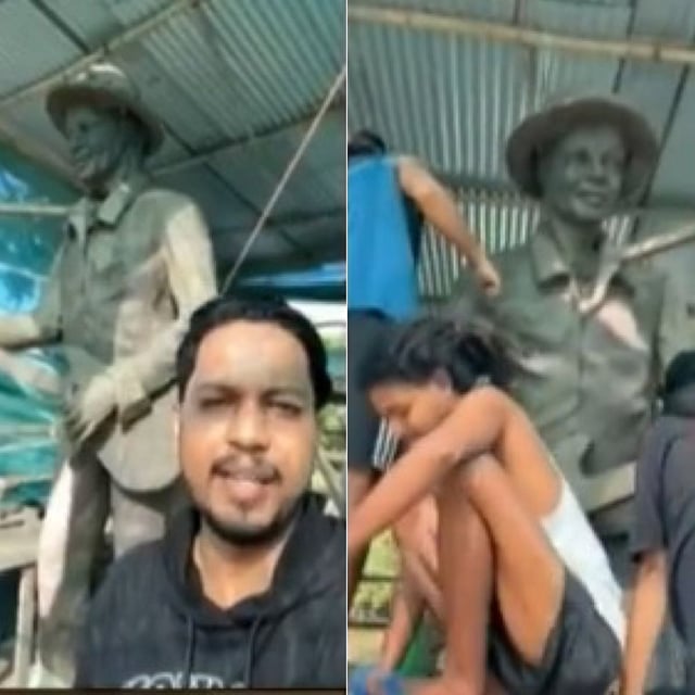 Assam: Young Fan of Zubeen Garg Sculpts Statue in Kaki as Tribute