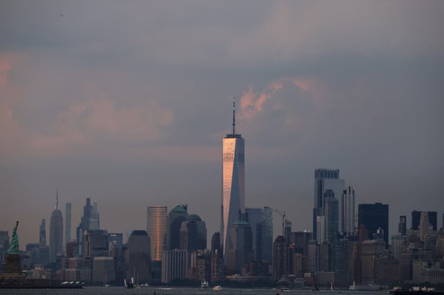A view of the Manhattan skyline as seen from Bayonne, New Jersey, U.S., July 30, 2025. REUTERS/Shannon Stapleton/File Photo