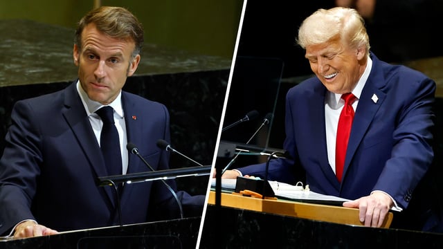 French President Emmanuel Macron and U.S. President Donald Trump.