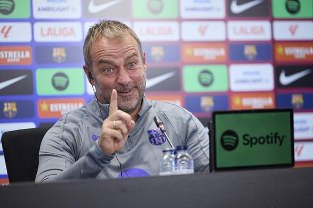Hansi Flick, en la rueda de prensa previa al partido de Liga contra el Oviedo.