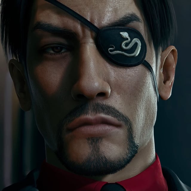 A close-up of Majima from Yakuza Kiwami 3.