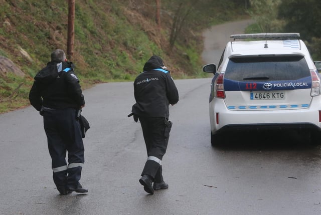 Una intervención de la Policía Local de Moaña.
