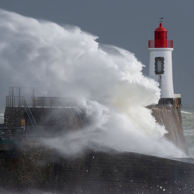 Les Sables-d'Olonnes (Vendée), deux jours après le passage de la tempête Ciaran, le 4 novembre 2023.