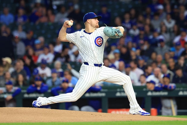 CHICAGO, ILLINOIS - SEPTEMBER 23: Cade Horton #22 of the Chicago Cubs throws a pitch during the third inning against the New York Mets at Wrigley Field on September 23, 2025 in Chicago, Illinois. (Photo by Justin Casterline/Getty Images)