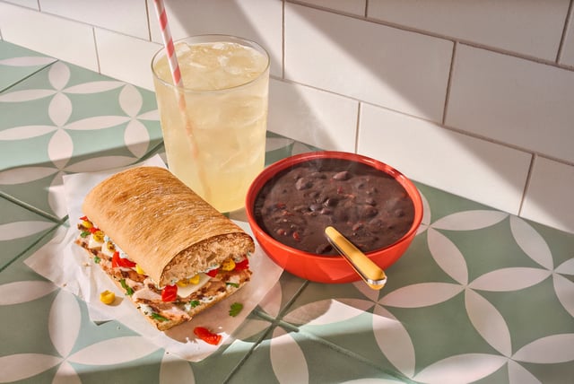 The new Panera menu features three soups as well as a latte and salad. (Photo courtesy of Panera Bread)