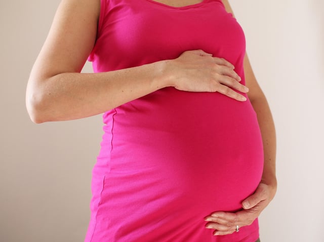 Stock photo of a pregnant woman, taken on June 5 in 2011, by photographer Katie Collins in the United Kingdom.